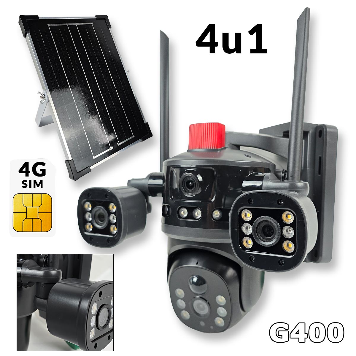 4G Solarna 4u1 kamera G400 - Mediteran Shop